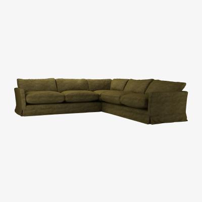 Sofa.com Otto Large Corner Sofa in Forest Soft Chenille - sofa.com