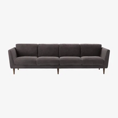 Sofa.com Holly 4 Seat Sofa in Shale Aquaclean Clever Velvet