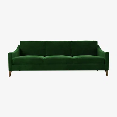 Sofa.com Iggy 4 Seat Sofa in Putting Green Aquaclean Clever Velvet