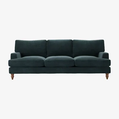 Sofa.com Isla 4 Seat Sofa in Deep Forest Aquaclean Clever Velvet