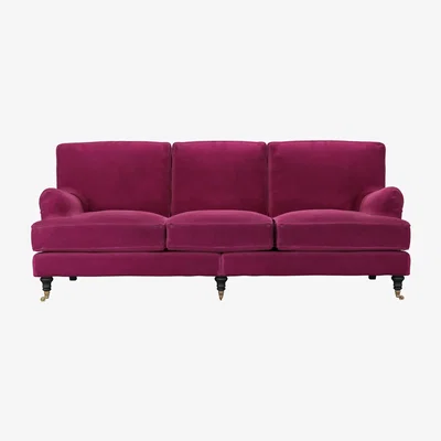Sofa.com Bluebell 4 Seat Sofa in Persian Rose Smart Velvet