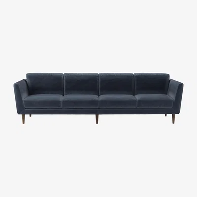 Sofa.com Holly 4 Seat Sofa in Skyfall Cotton Matt Velvet