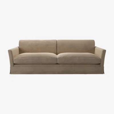 Sofa.com Otto 4 Seat Sofa in Fawn Aquaclean Clever Velvet