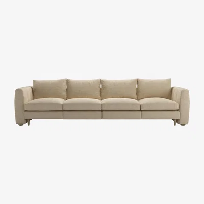 Sofa.com Tiffany Slim 4 Seat Sofa in Shearling Hygge Chunky Weave