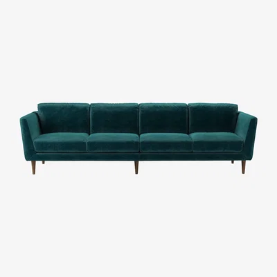 Sofa.com Perfectly pristine Holly 4 Seat Sofa in Jade Smart Velvet - sofa.com