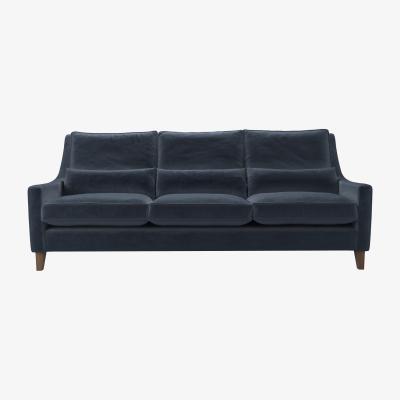 Sofa.com High Back Iggy 4 Seat Sofa in Skyfall Cotton Matt Velvet