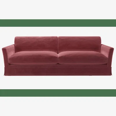 Sofa.com Perfectly Pristine Otto 4 Seat Sofa in Dusty Rose Cotton Matt Velvet - sofa.com