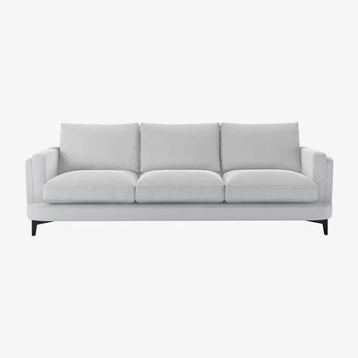 Sofa.com Boston Squared Arm 4 Seat Sofa in Skyfall Cotton Matt Velvet