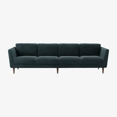 Sofa.com Holly 4 Seat Sofa in Deep Forest Aquaclean Clever Velvet