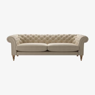 Sofa.com Oscar 4 Seat Sofa in Pennine Stone Organic Smart Cotton