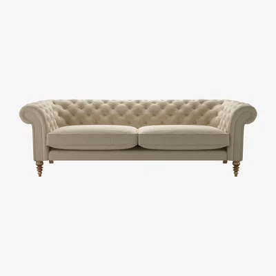 Sofa.com Oscar 4 Seat Sofa in Pennine Stone Organic Smart Cotton