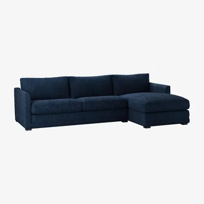 Sofa.com Aissa Large RHF Chaise Sofa in Channel Blue Sandgate - sofa.com