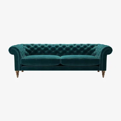 Sofa.com Oscar 4 Seat Sofa in Jade Smart Velvet - sofa.com