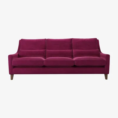 Sofa.com High Back Iggy 4 Seat Sofa in Persian Rose Smart Velvet