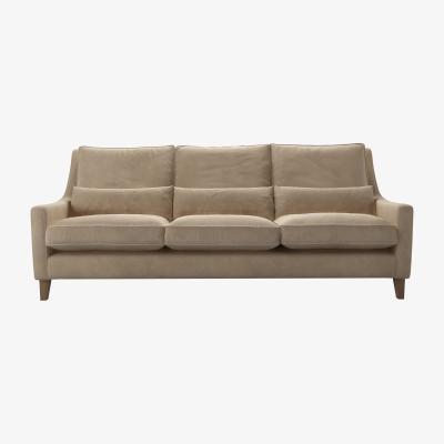 Sofa.com High Back Iggy 4 Seat Sofa in Fawn Aquaclean Clever Velvet