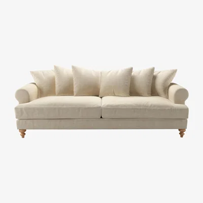Sofa.com Teddy 4 Seat Sofa in Chantilly Aquaclean Clever Chenille
