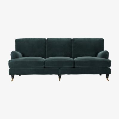 Sofa.com Bluebell 4 Seat Sofa in Deep Forest Aquaclean Clever Velvet