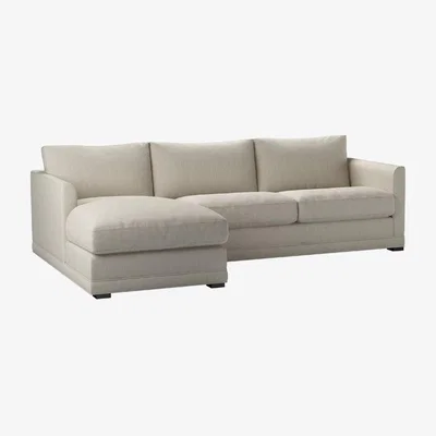 Sofa.com Aissa Medium LHF Chaise Storage Sofa in Canvas Pure Belgian Linen - sofa.com