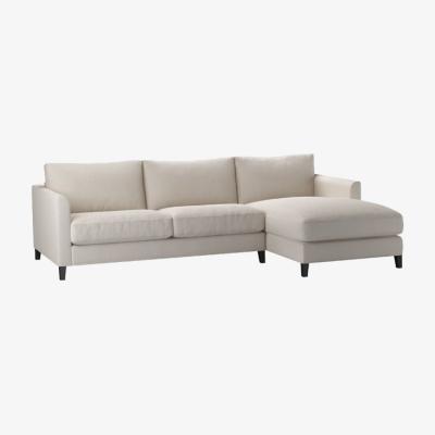 Sofa.com Izzy Medium RHF Chaise Sofa in Taupe Brushed Linen Cotton - sofa.com