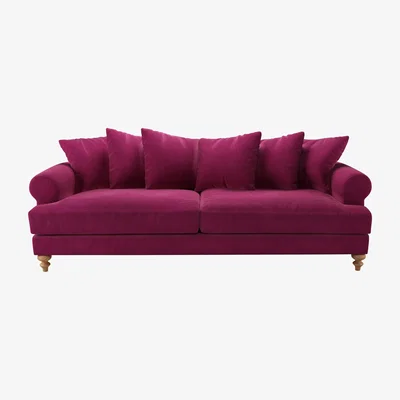 Sofa.com Teddy 4 Seat Sofa in Persian Rose Smart Velvet