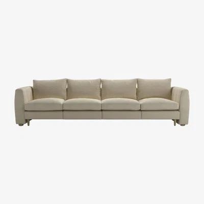 Sofa.com Tiffany Slim 4 Seat Sofa in Pampas Hygge Smart Linen