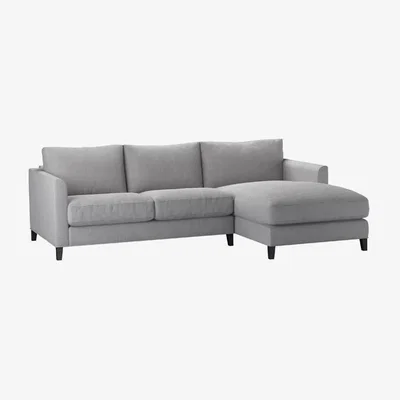 Sofa.com Izzy Small RHF Chaise Sofa in Cobble Brushed Linen Cotton - sofa.com