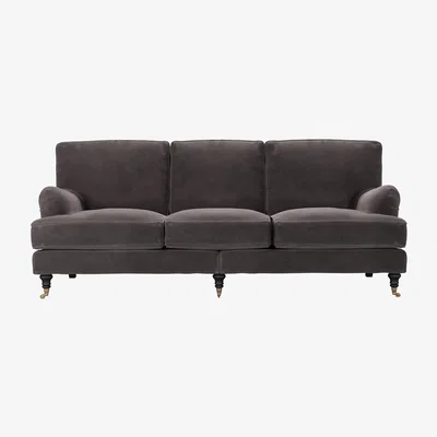 Sofa.com Bluebell 4 Seat Sofa in Shale Aquaclean Clever Velvet