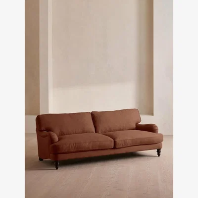 Soho Home Arundel Four Seater Sofa, Linen, Sienna