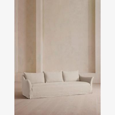 Soho Home Roma Four Seater Sofa, Linen, Bisque