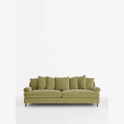 Soho Home Audrey 4-Seater Sofa, Velvet Lichen