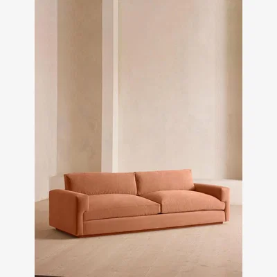 Soho Home Mossley Four Seater Sofa, Velvet, Antique Rose