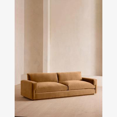 Soho Home Mossley Four Seater Sofa, Velvet, Mustard