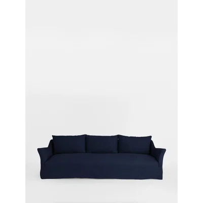 Soho Home Roma 4-Seater Sofa, Linen Dark Navy