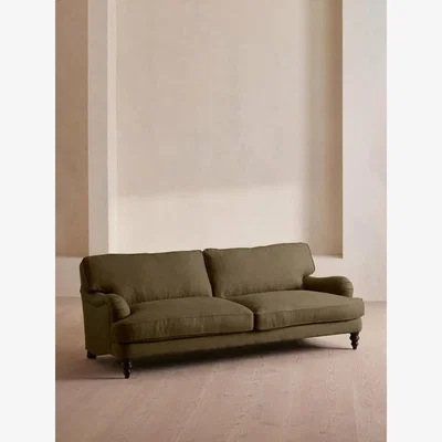 Soho Home Arundel Four Seater Sofa, Linen, Olive