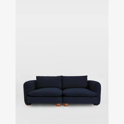 Soho Home Vivienne Modular Sofa, Three Seater, Linen Dark Navy