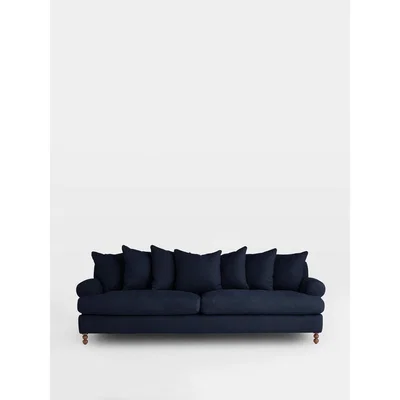 Soho Home Audrey 4-Seater Sofa, Linen Dark Navy