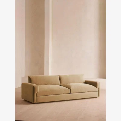 Soho Home Mossley Four Seater Sofa, Velvet, Camel
