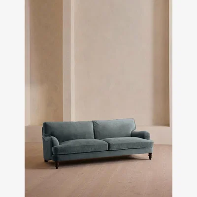 Soho Home Arundel Four Seater Sofa, Velvet, Grey Blue