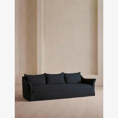Soho Home Roma Four Seater Sofa, Linen, Indigo