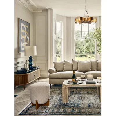 Soho Home Audrey 4-Seater Sofa, Linen Natural