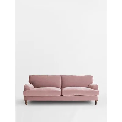 Soho Home Arundel 4-Seater Sofa, Velvet Rose Water