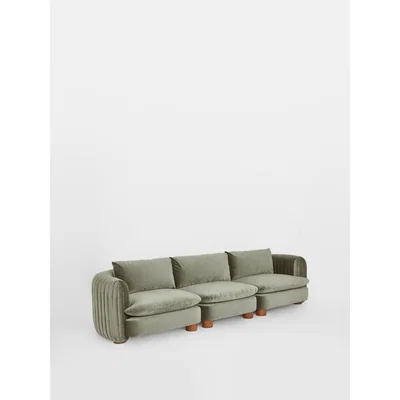 Soho Home Viv Modular Sofa, 4 Seater, Cotton Velvet Fern, UK