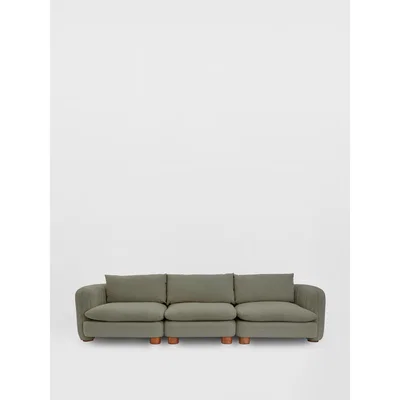 Soho Home Vivienne Modular Sofa, 4 Seater, Linen Loden, UK