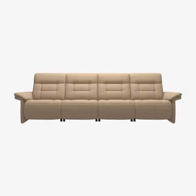 Woods Furniture Stressless Mary 4 Seater Sofa - Upholstered Arms Mary 4 Seater Sofa Upholstered Arm - PalomaCori Leather
