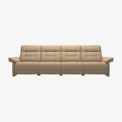 Woods Furniture Stressless Mary 4 Seater Sofa - Upholstered Arms - Stressless Mary 4 Seater Sofa Upholstered Arm in Fabric