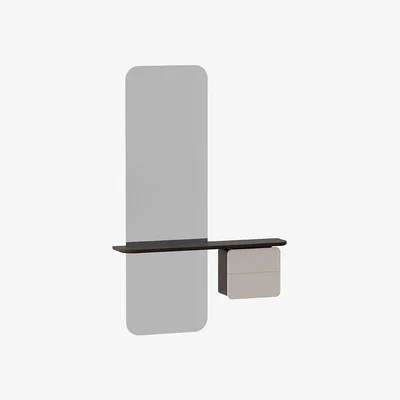 Amara UMAGE - One More Look Mirror - Dark Oak - Pearl White