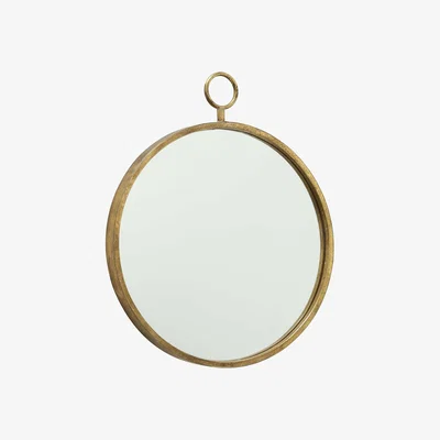 Barker and Stonehouse Hanging Gold Round Mirror
