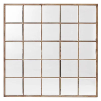 Barker and Stonehouse Champagne Square Mirror, Gold Wood | Barker & Stonehouse