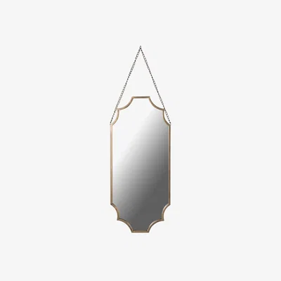 Barker and Stonehouse Scalloped Mirror, Gold Metal | Barker & Stonehouse