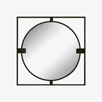 Barker and Stonehouse Black Square Mirror Metal | Barker & Stonehouse